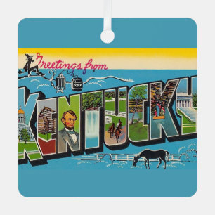Vintage Kentucky  Metal Ornament