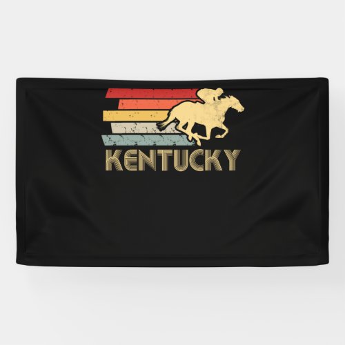Vintage Kentucky Retro Horse Racing Derby Banner