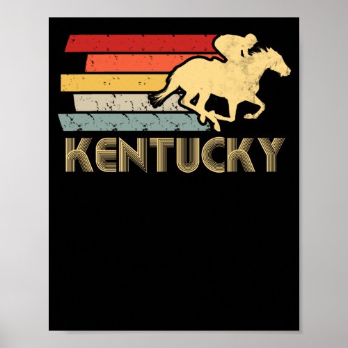 Vintage Kentucky Retro Horse Racing Derby Poster