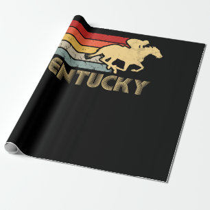 Vintage Kentucky Retro Horse Racing Derby Wrapping Paper