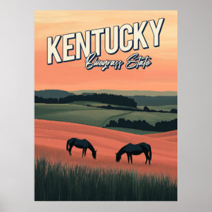Vintage Kentucky Travel Poster