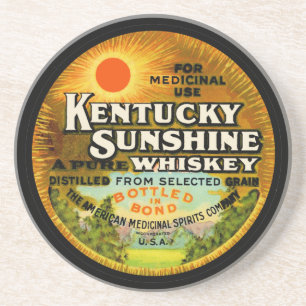 Vintage Kentucky Whiskey Label Coaster