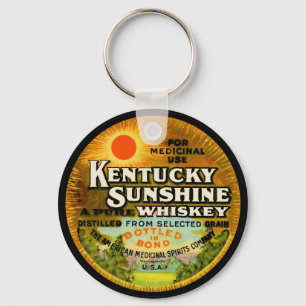 Vintage Kentucky Whiskey Label Keychain