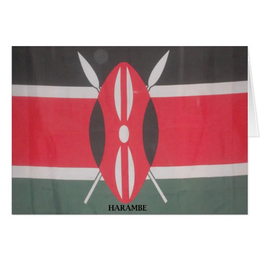 Vintage Kenya Flag Art Print (Front Horizontal)