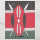 Vintage Kenya Flag Art Print (Front)