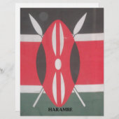 Vintage Kenya Flag Art Print (Front/Back)