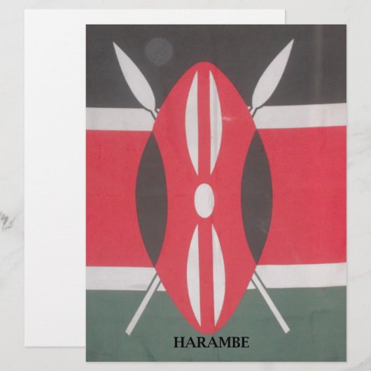 Vintage Kenya Flag Art Print (Front/Back)