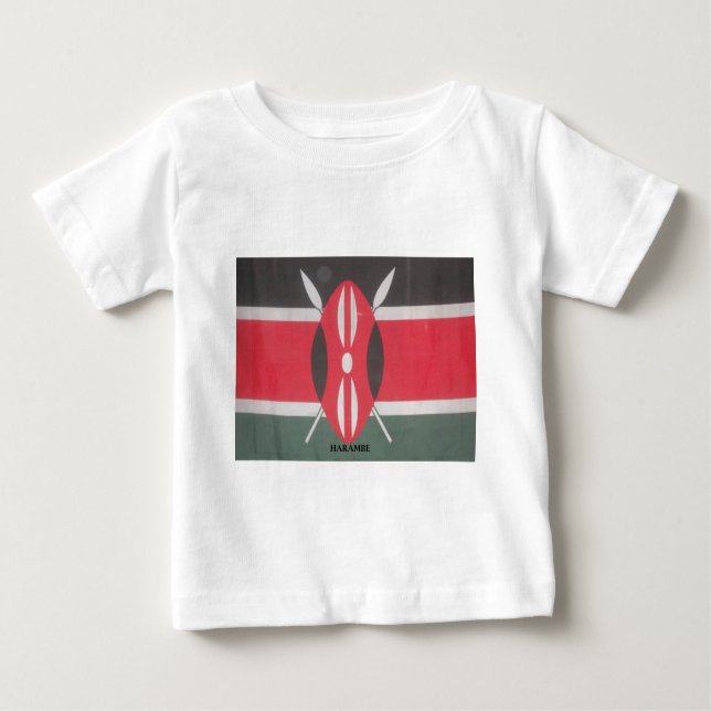 Vintage Kenya Flag Harambe Design Baby T-Shirt (Front)