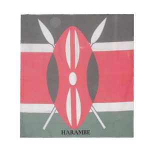 Vintage Kenya Flag Harambe Design Notepad