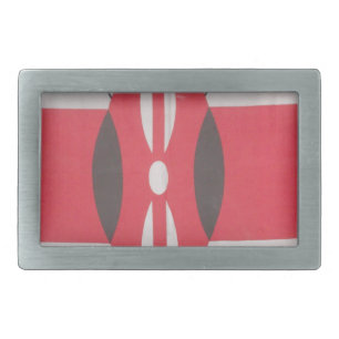 Vintage Kenya Flag Harambe Design Rectangular Belt Buckle