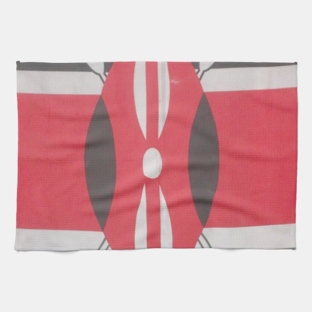Vintage Kenya Flag Harambe Design Towel (Horizontal)