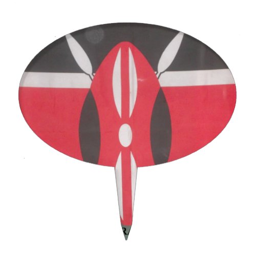 Vintage Kenya national flag color Cake Topper