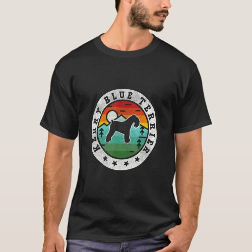 Vintage Kerry Blue Terrier Retro Dog Mom Dad  T_Shirt