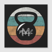 Vintage kettlebell custom monogram name initial (Front)