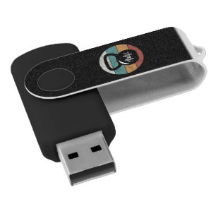 Vintage kettlebell custom monogram name initial flash drive