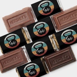 Vintage kettlebell custom monogram name initial hershey's miniatures