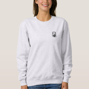 Vintage Kettlebell Laurel Wreath Gym Forest Green Sweatshirt