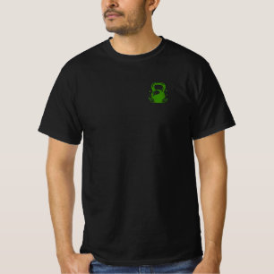 Vintage Kettlebell Laurel Wreath Gym Forest Green T-Shirt