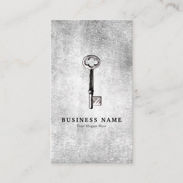 Vintage Key Business Card (Front)