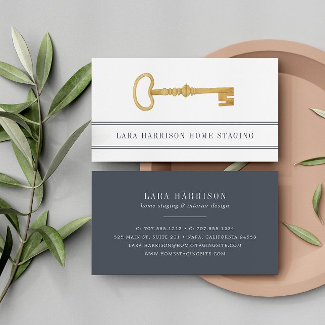 Vintage Key | Home Staging Business Card (Creator Uploaded)