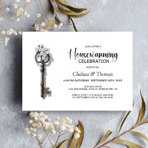 Vintage Key Housewarming Party Invitation