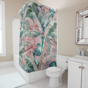 Vintage Key Largo Banana Palm Shower Curtain
