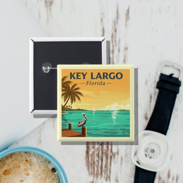 Vintage Key Largo Florida Button (Creator Uploaded)