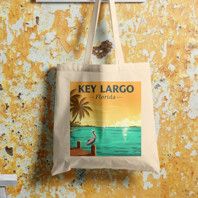 Vintage Key Largo Florida Tote Bag (Creator Uploaded)