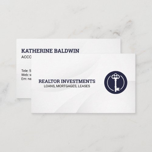 Vintage Key Logo  Real Estate Business Card