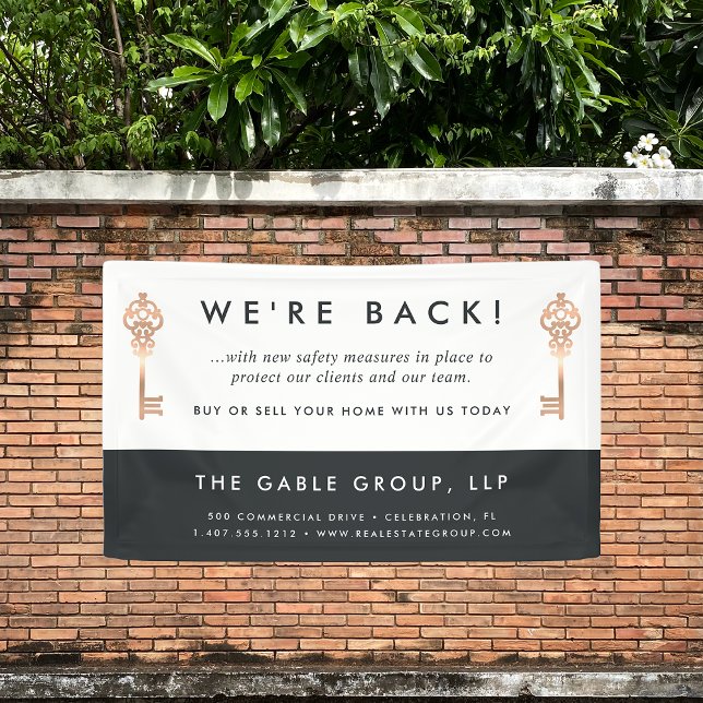 Vintage Key | Real Estate Business Reopening Banner (Creator Uploaded)