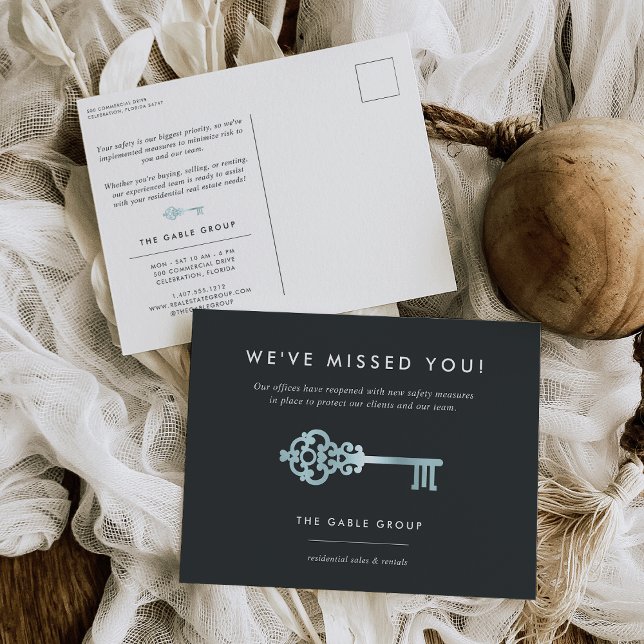 Vintage Key Real Estate Business Reopening Postcard (Creator Uploaded)