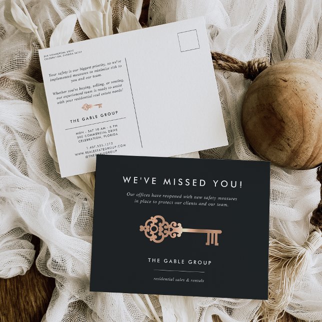 Vintage Key Real Estate Business Reopening Postcard (Creator Uploaded)