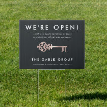 Vintage Key | Real Estate Business Reopening Sign