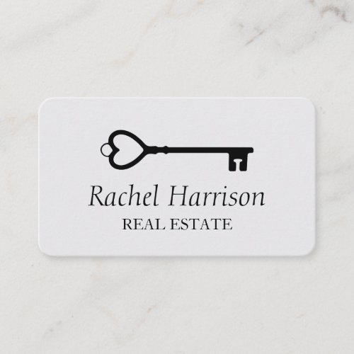 Vintage Key Real Estate Interior Designer Appraise Business Card