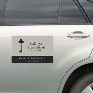 Vintage Key Realtor Real Estate Interior Designer Car Magnet