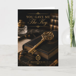 Vintage Key Thank You Card Mentor Gratitude