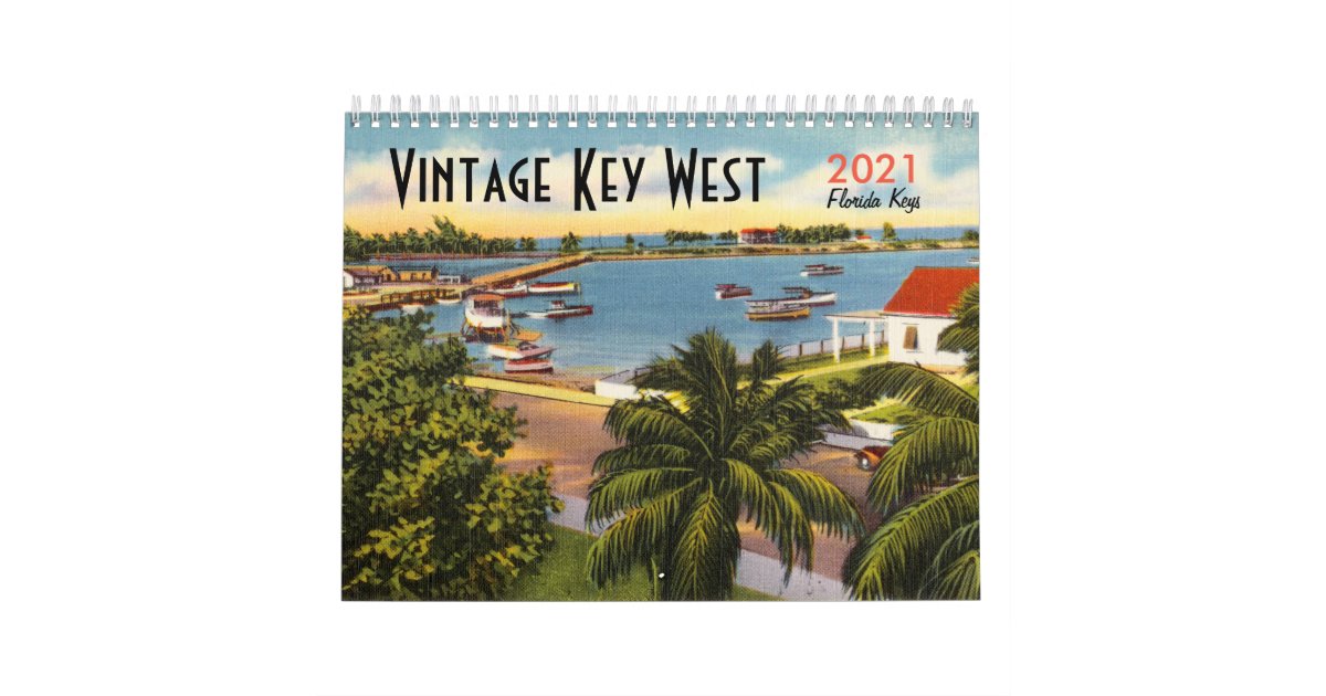 Vintage Key West Florida 2021 Calendar Zazzle com