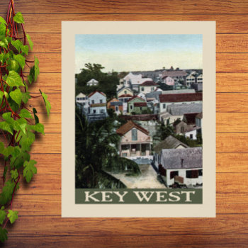 Vintage Key West Houses Poster by whereabouts at Zazzle