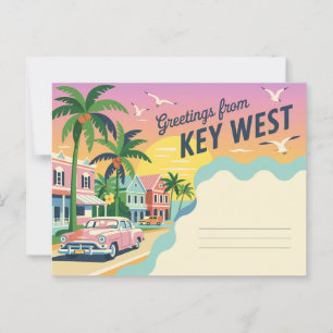 Vintage Key West Postcard Greetings from