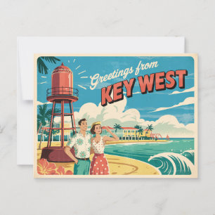 Vintage Key West Postcard   Greetings from