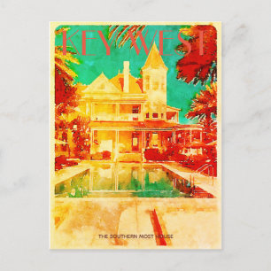 Vintage Key West Travel  Postcard
