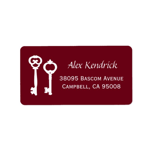 Vintage Keys Labels - Wine (Front)