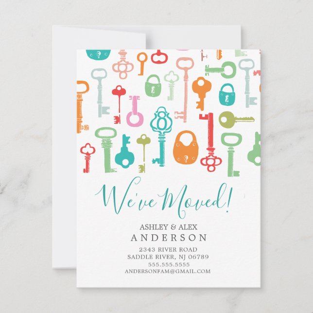 Vintage Keys Moving Announcement (Front)