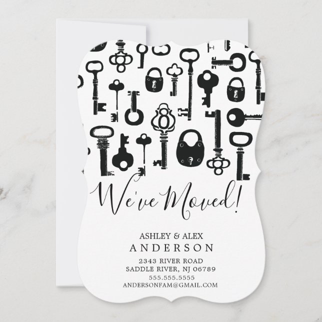 Vintage Keys Moving Announcement (Front)