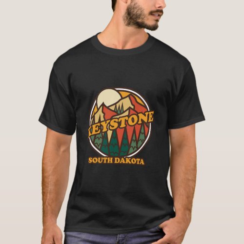Vintage Keystone South Dakota Mountain Hiking Souv T_Shirt