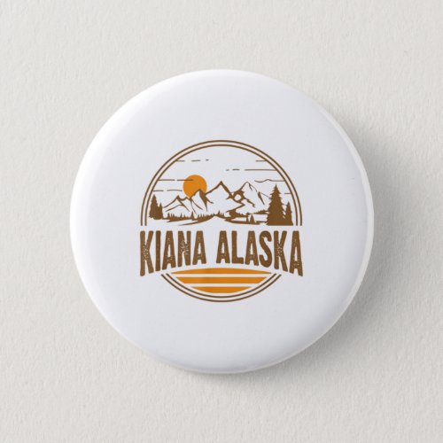 Vintage Kiana Alaska Mountain Hiking Souvenir Pri Button