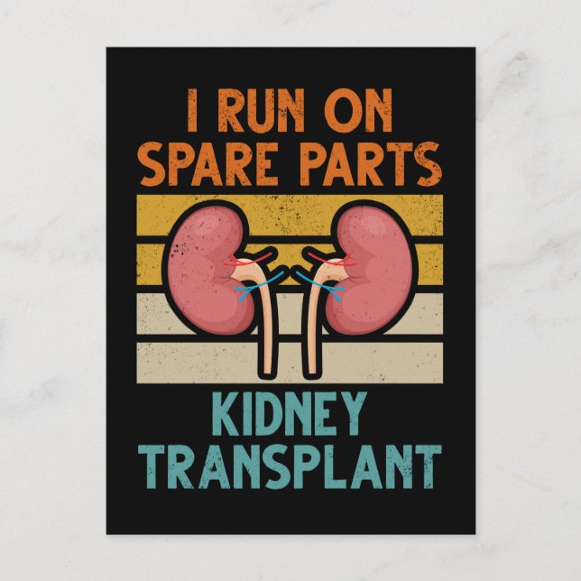 Vintage Kidney Transplant Spare Parts Postcard (Front)