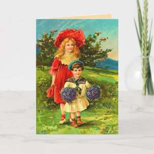Vintage Kids Birthday Card