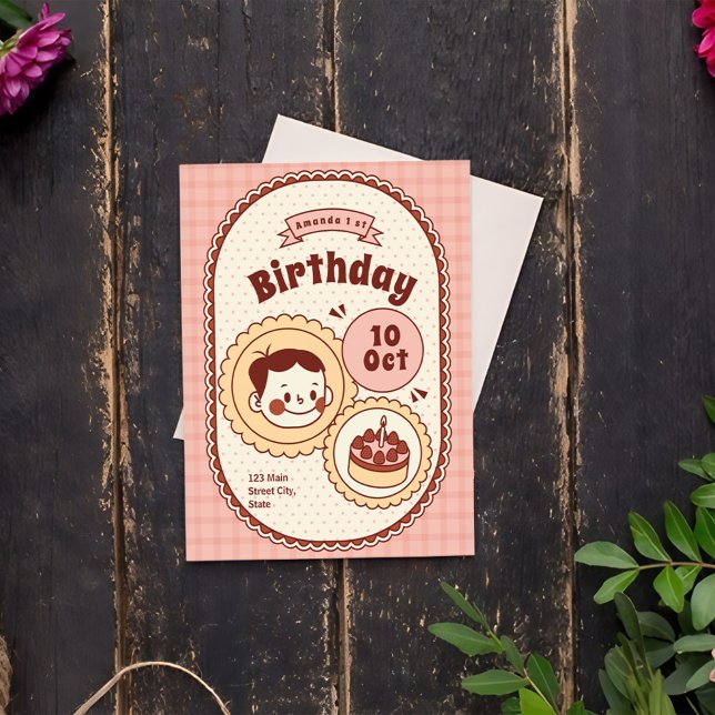Vintage Kids Birthday Invitation (Creator Uploaded)