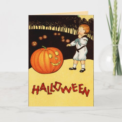 Vintage Kids Halloween Card